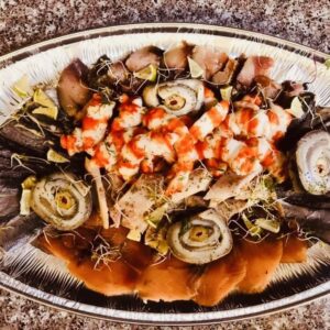 Плато селектирани пушени и мариновани рибни филета микс /400гр./